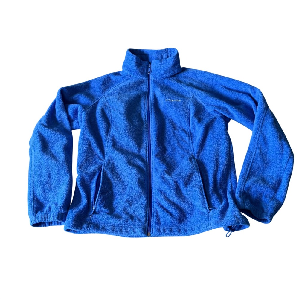 Columbia Benton Springs Full Zip Fleece Jacket Blue‎ Womens XL Outdoor Layer